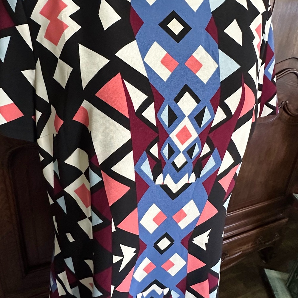 Talbots Grometric Patterned Dress - Multicolor - Picture 2 of 7